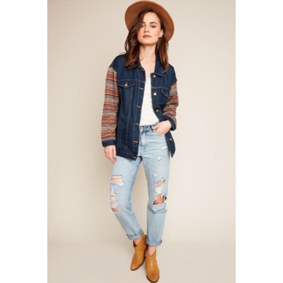 🔥HOST PIC🔥🌟TONI KNIT DENIM JACKET🌟 - Picture 6 of 8